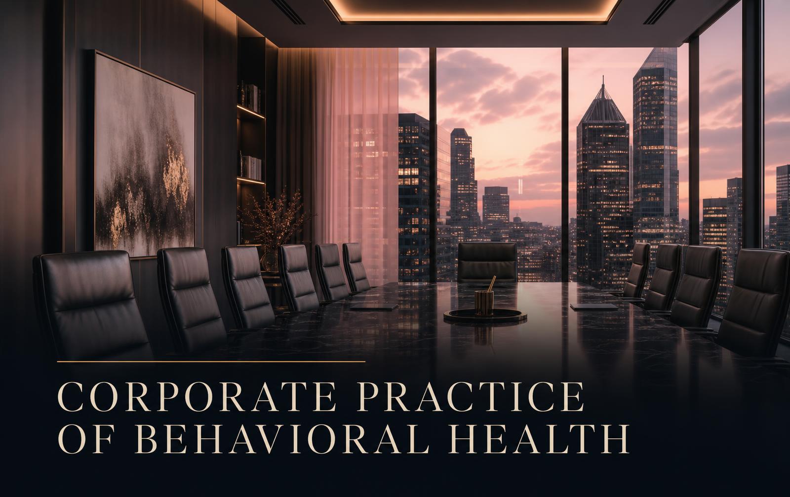 Corporate Practice of Behavioral Health — social work project by Erica Jew